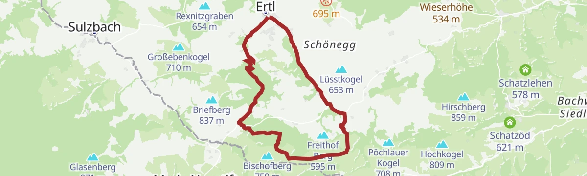 Route map: Wanderweg Url-Ursprung